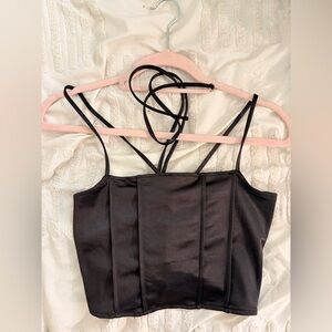Elegant Black Strappy Top